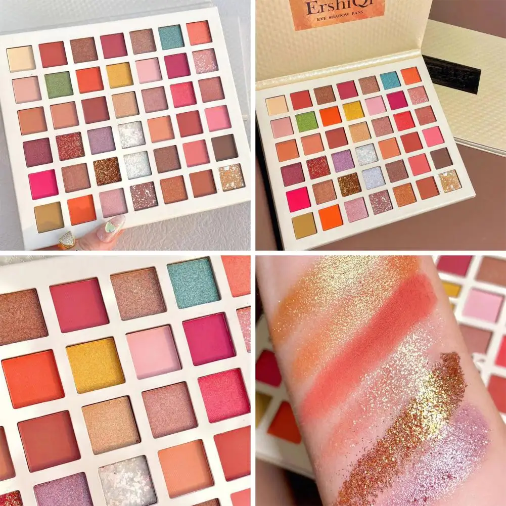 Schimmernde Lidschatten-Palette lebendige 42-Farben-Rosen-Lidschatten-Palette für Augen Gesicht Lippen Körper für atember aubende zum Hervorheben