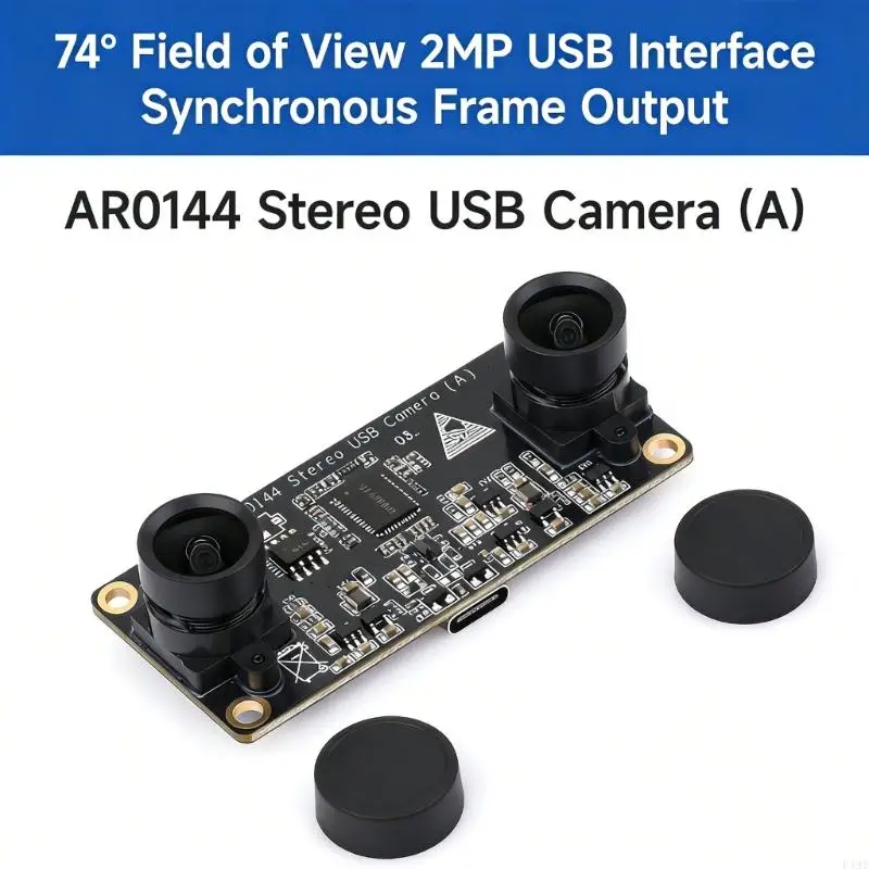 

AR0144 Sensory Based 2MP USB Double Camera Module Industrial Shutter Machine Distortionless Lens Type C USB2.0 Accessories F19E