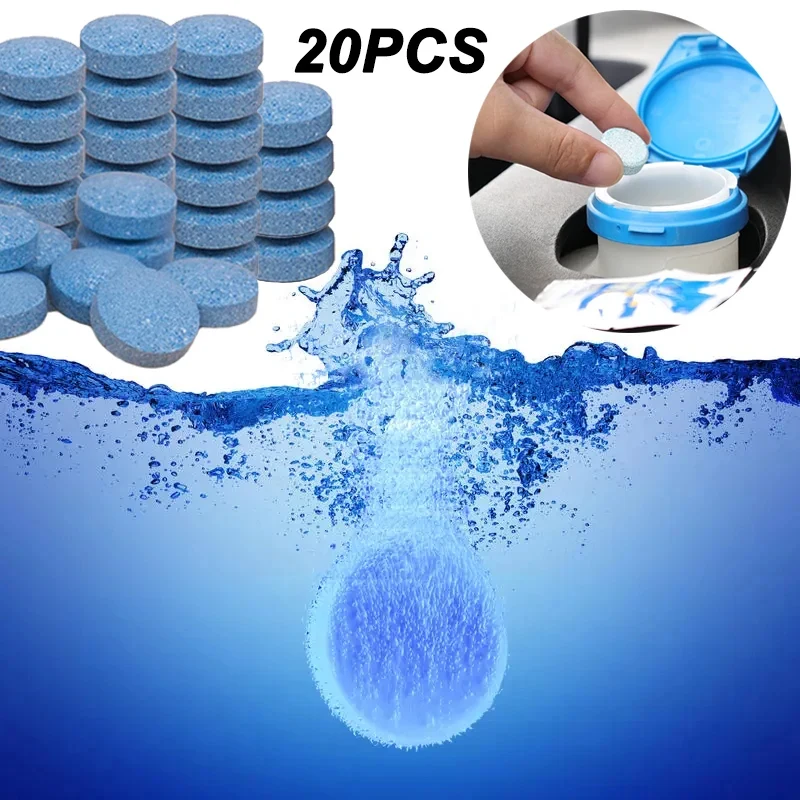 20/30/50pcs Car Windscreen Cleaning Concentrated Foaming Tablets Degreasing Rainwater Windscreen Washer Tablets Car Accessories