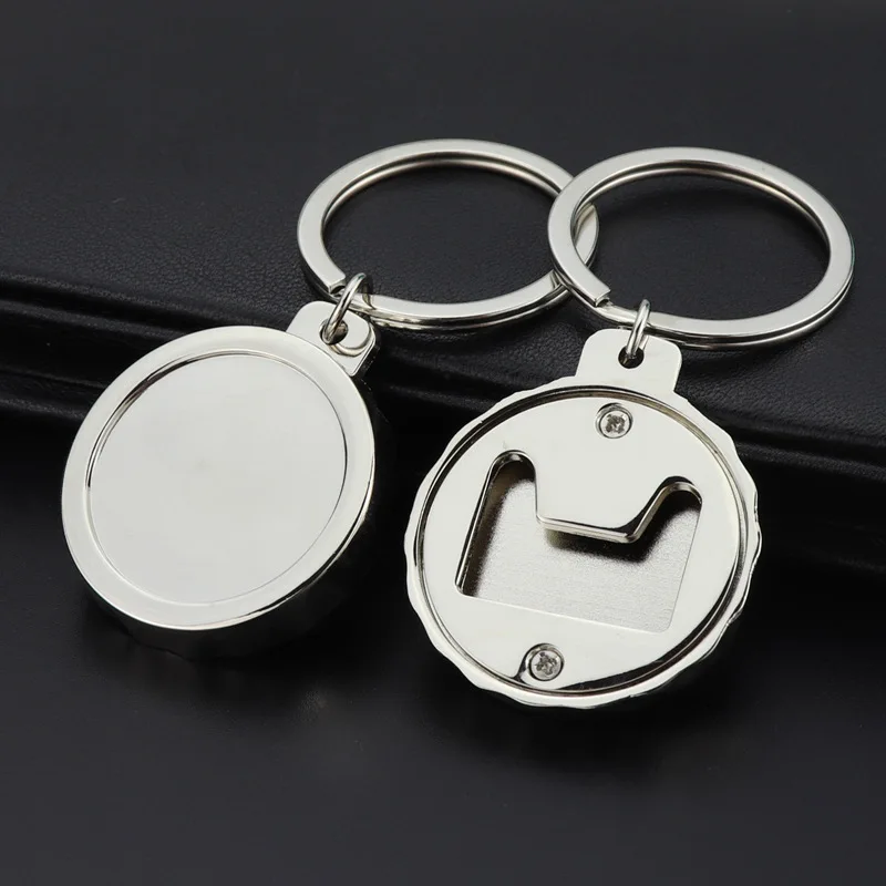 Imagem -03 - Round Metal Opener Keychains Sublimação em Branco Home Bar Uso 40 Pcs por Lote