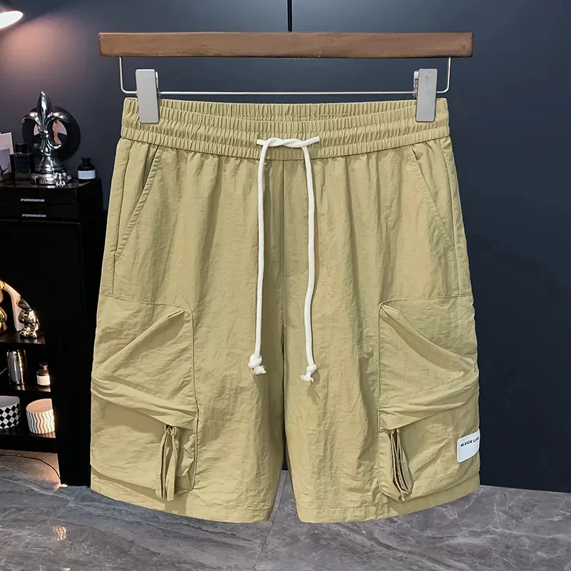 

2026 summer lightweight casual quick drying shorts for men, trendy and versatile, loose sporty five piece workwear pants