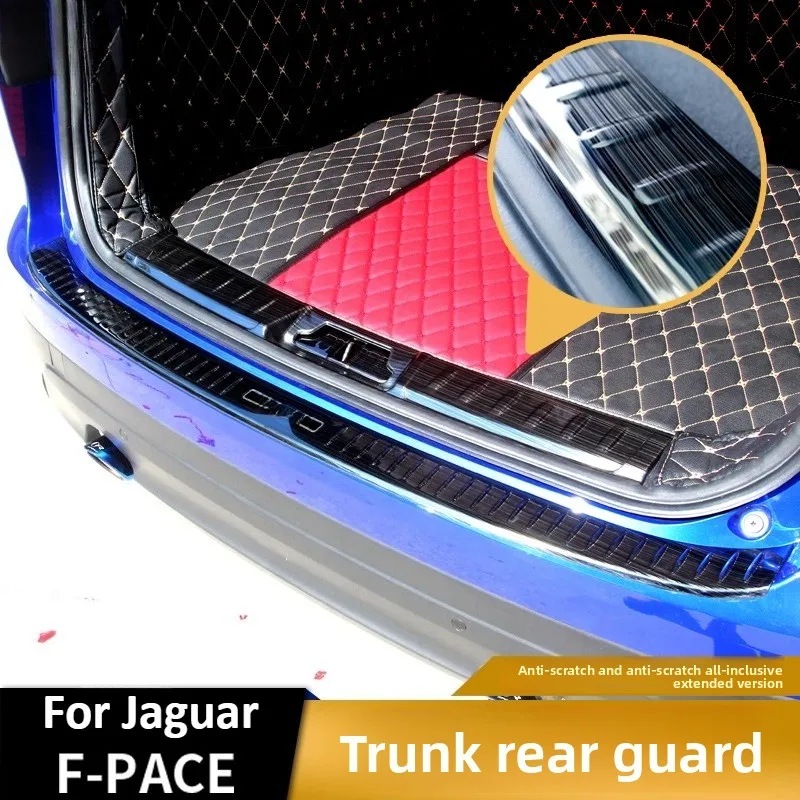 

Для 2016-2023Jaguar F-PACE задняя защита XEL XFL E-PACE накладка багажника аксессуары для модификации отделки задней двери кузова