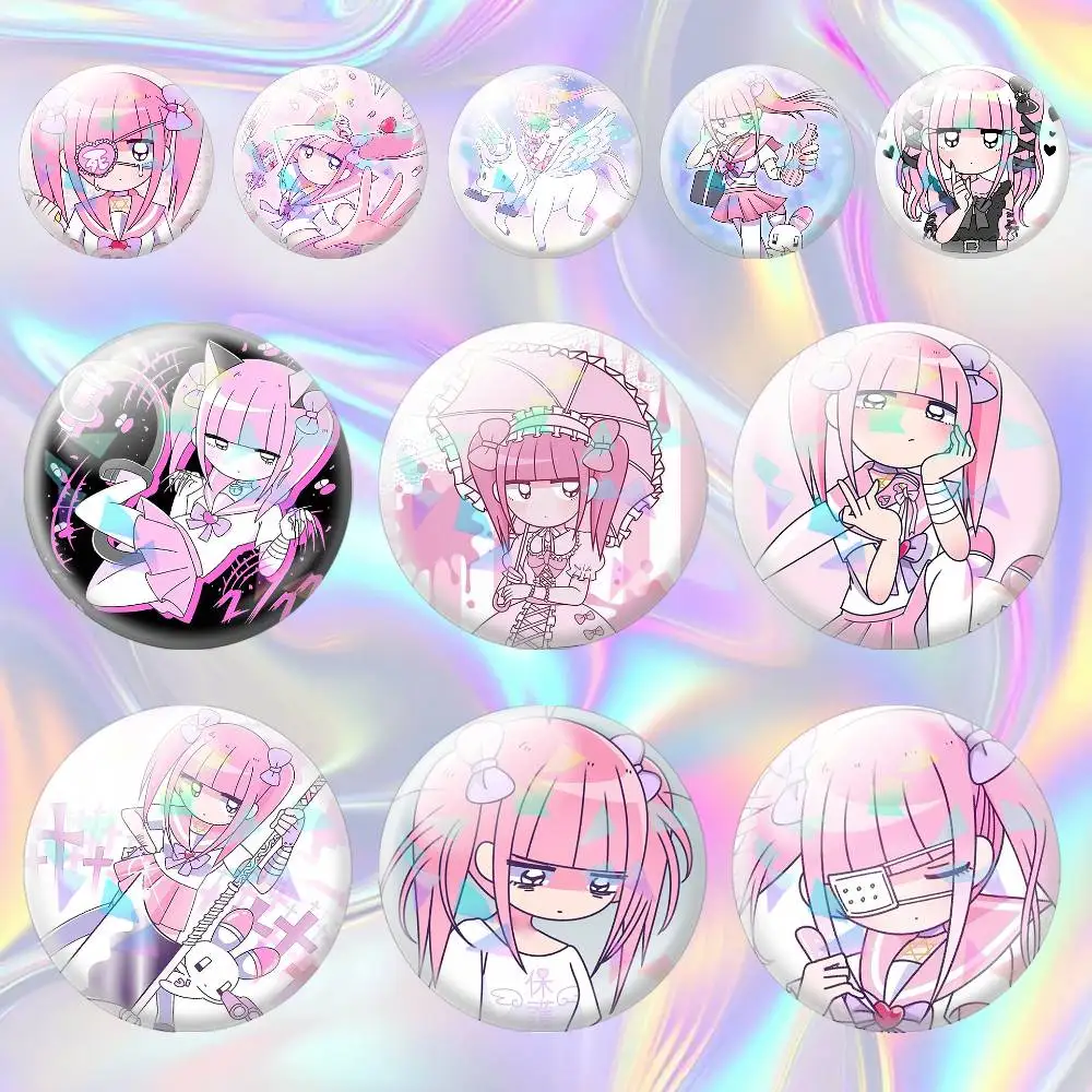 menhera chan  75mm 44mm 25mm Accessories Toys Badge Brooch Backpack Hat Pins