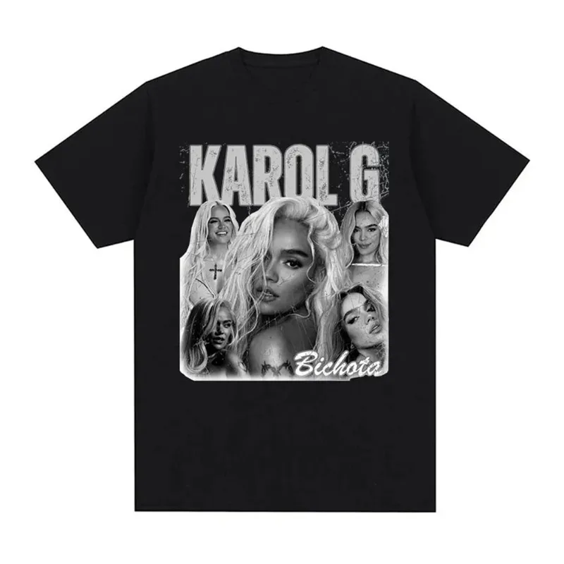 Retro Karol G Manana Sera Bonito Pattern T-shirt for Men and Women Hip Hop Gothic Y2K Short Sleeve Loose Women's T-shirt