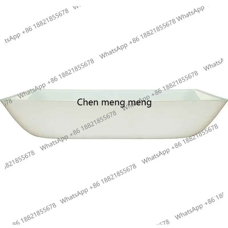 M138Frosted matte tempered glass counter basin Long household bathroom Wash basin Matte glass