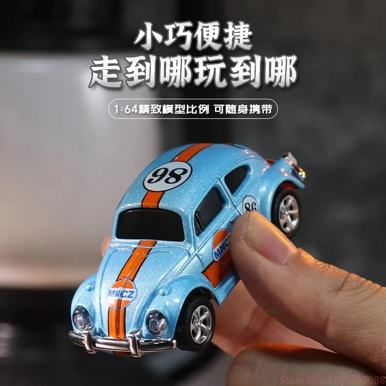 2025 New Wireless Mini Beetle Alloy Remote Control Car Small Mobile Phone Remote Control Model Car Toy Children'S Holiday Gift