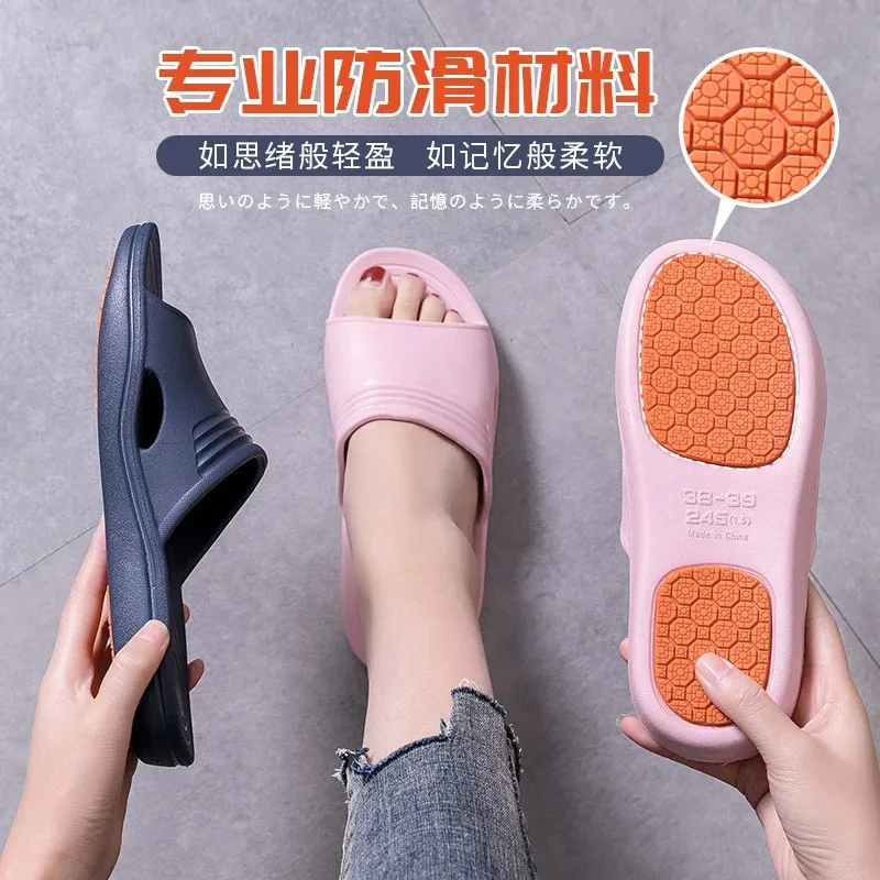 Slip-resistant Wear-resistant Slippers for Women's Indoor Bath Slippers for Men Shoes Women Shoes House Slippers Men