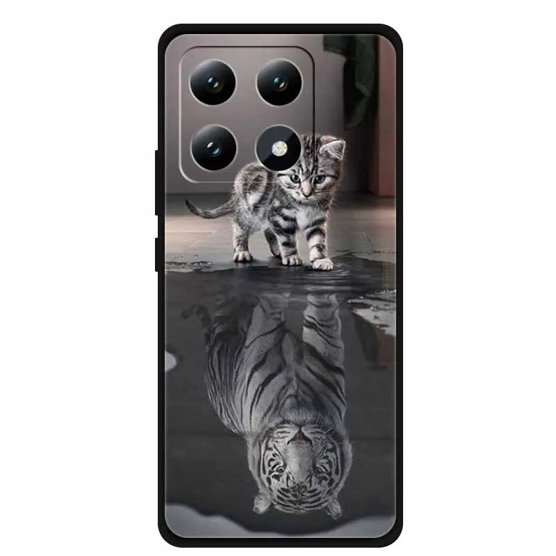 New Cool Phone Case For Xiaomi 14T 5G 6.67\'\' TPU Black Cover Bumper For Xiaomi 14 T 14T pro Shield Funda Capa Fashion Soft Case
