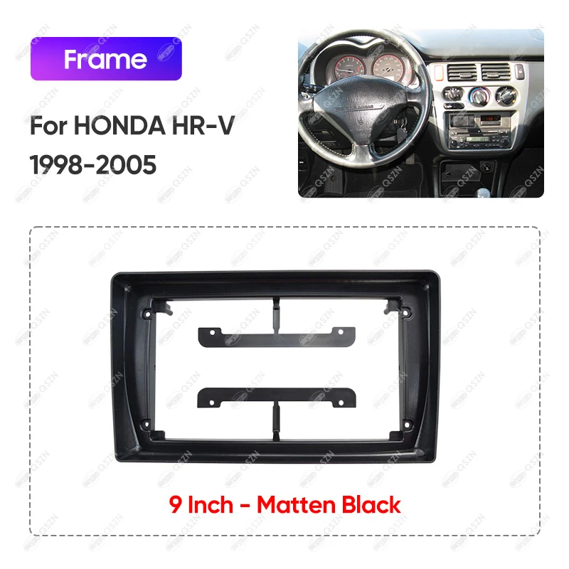 For HONDA HR-V 1998-2005 9 INCH Car Radio Android Stereo Audio Screen Multimedia Video Player Navigation Frame Matten Black