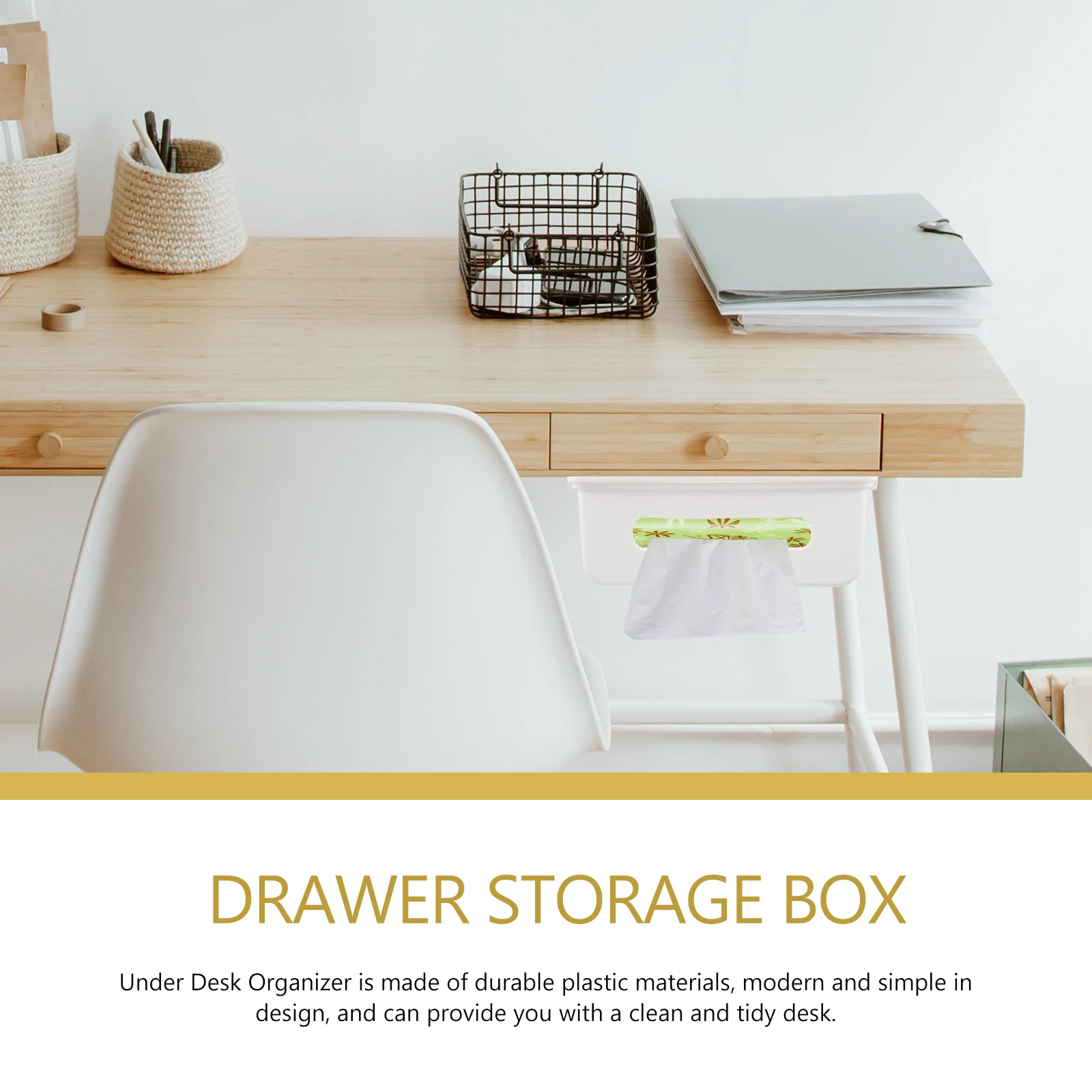

Hidden Under Desk Organizer Drawer Adhesive Stationery Storage Box For Office Home Bathroom Napkin Holder Secret Desk Supplies