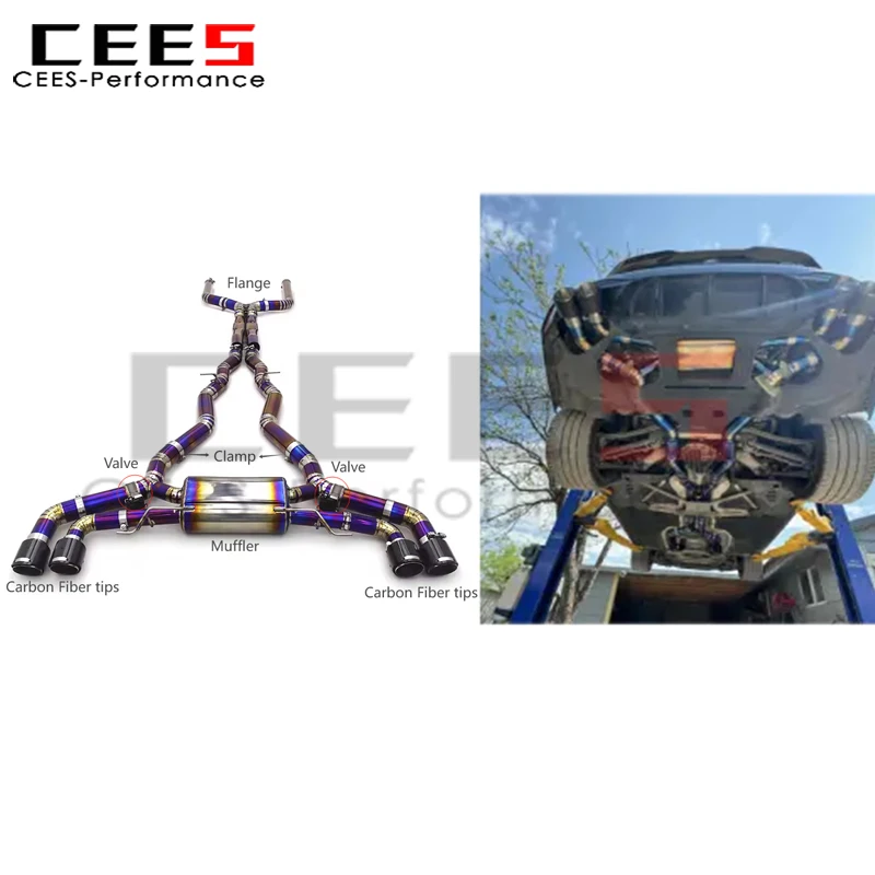 

cees New Design 2020-2023 Catback Exhaust for BMW M850/M850i G16 4.4TT Escape Exhaust Muffler Pipe Car Exhaust System