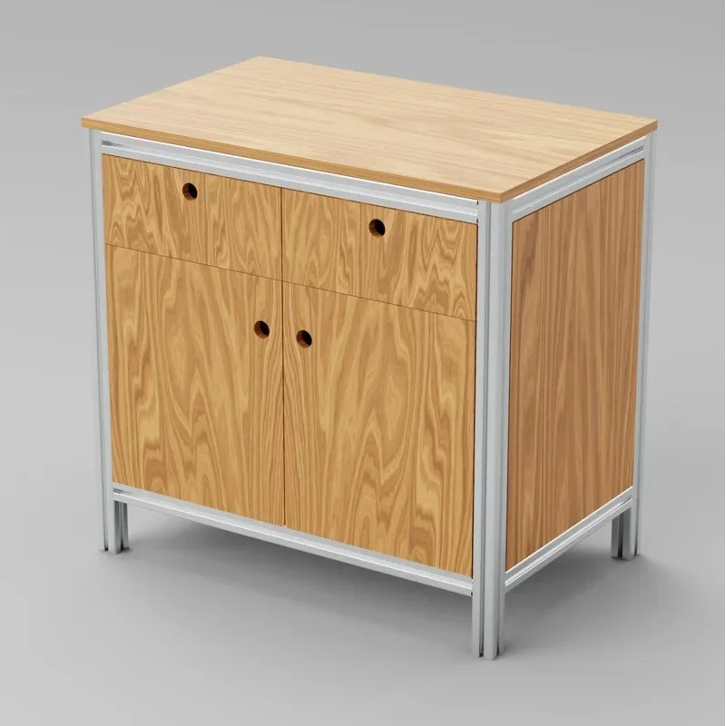 Solid wood dining side cabinet, medieval coffee shop cabinet, living room, household wall storage cabinet, entrance cabinet