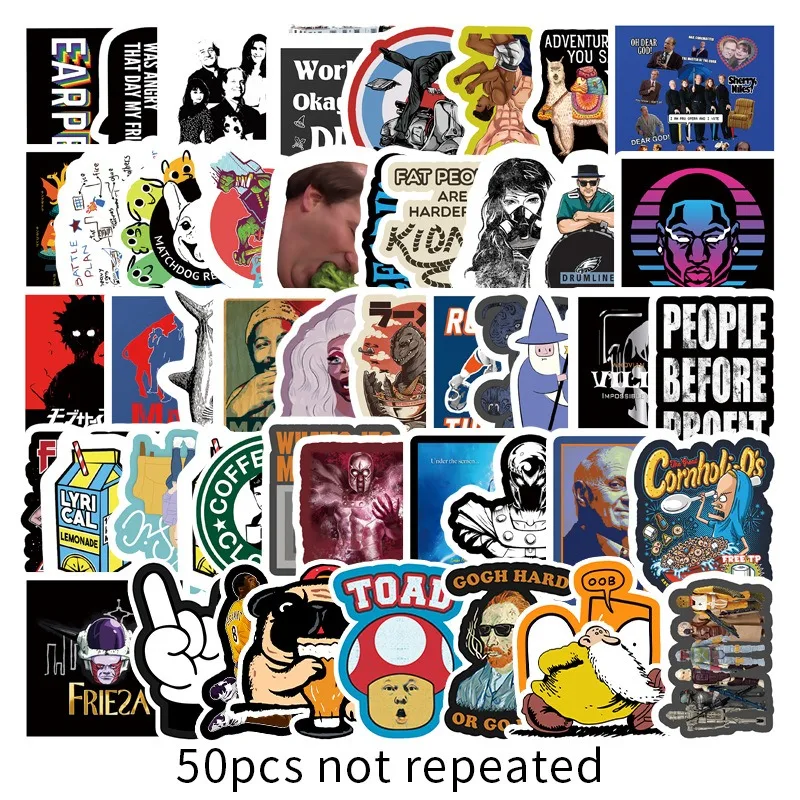 50pcs 만화 성격 재미 있은 크리 에이 티브 낙서 장식 스티커