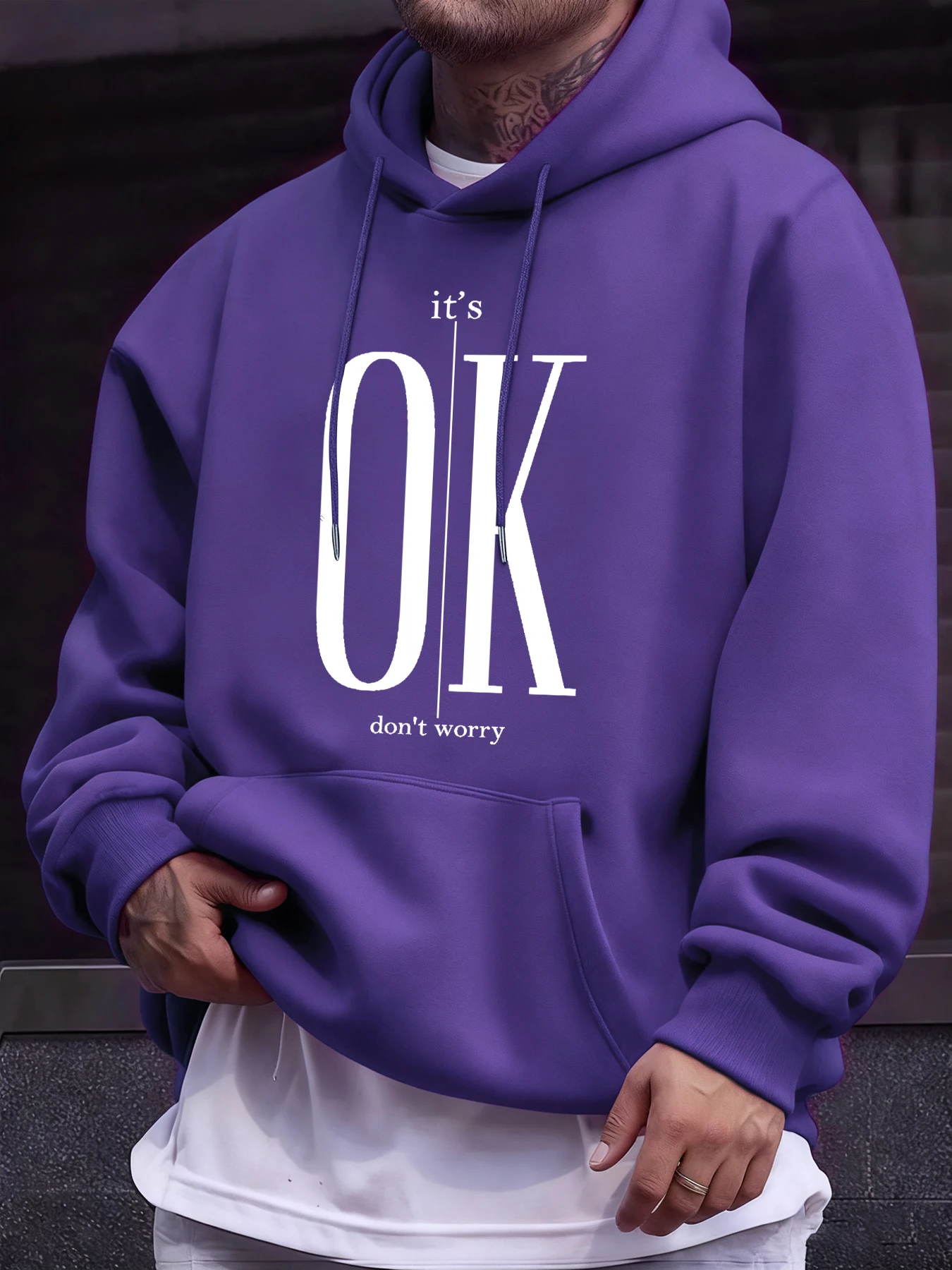 

Мужская осенняя толстовка с принтом и карманами, повседневная уличная мода, хип-хоп пуловер, флисовая удобная одежда