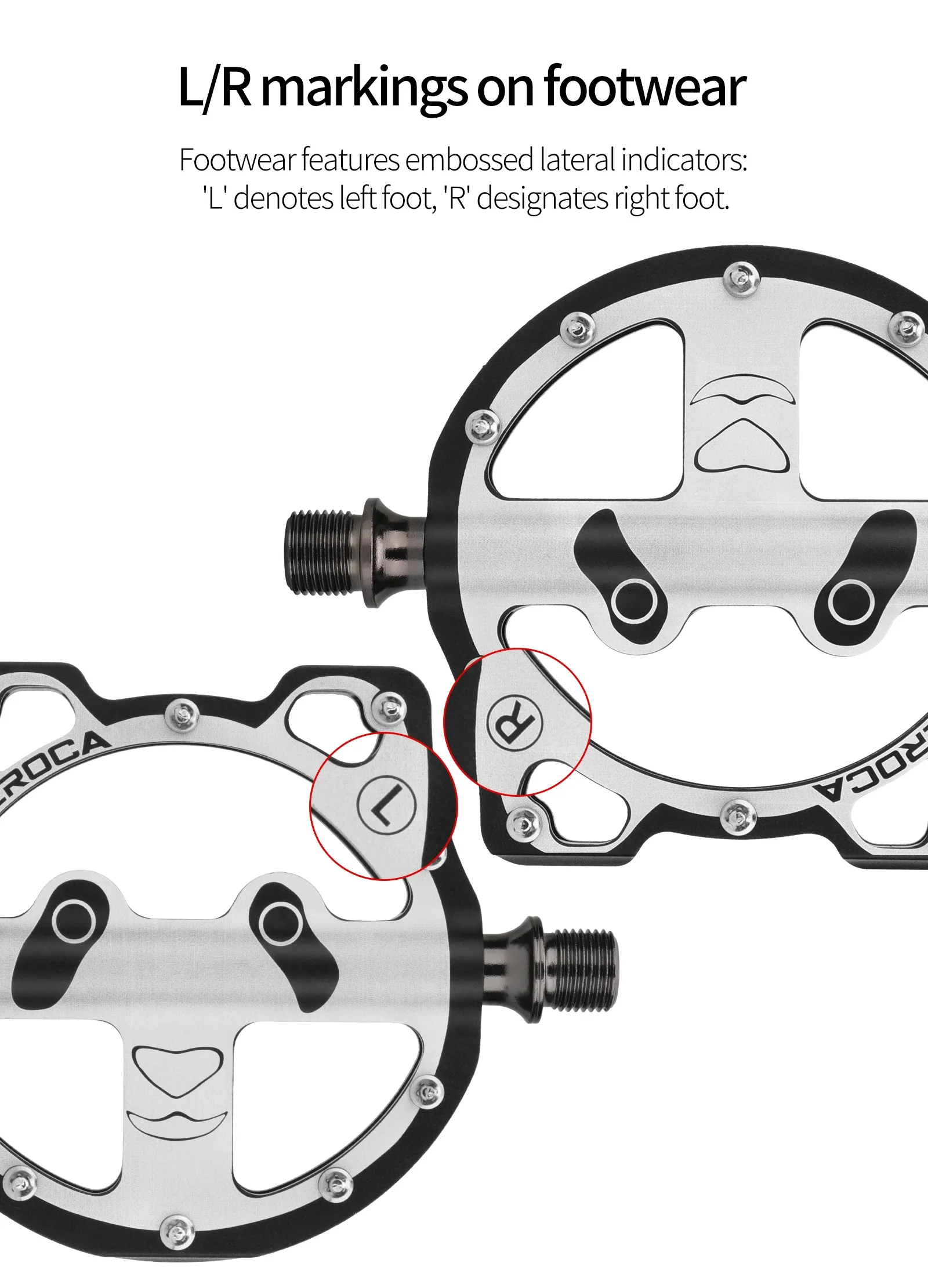 GOLDIX Fahrradpedal, Cartoon-Panda-Form, 3-Lager, Aluminiumlegierung, Faltradpedal, rutschfest, für MTB, Rennrad – Detail 12