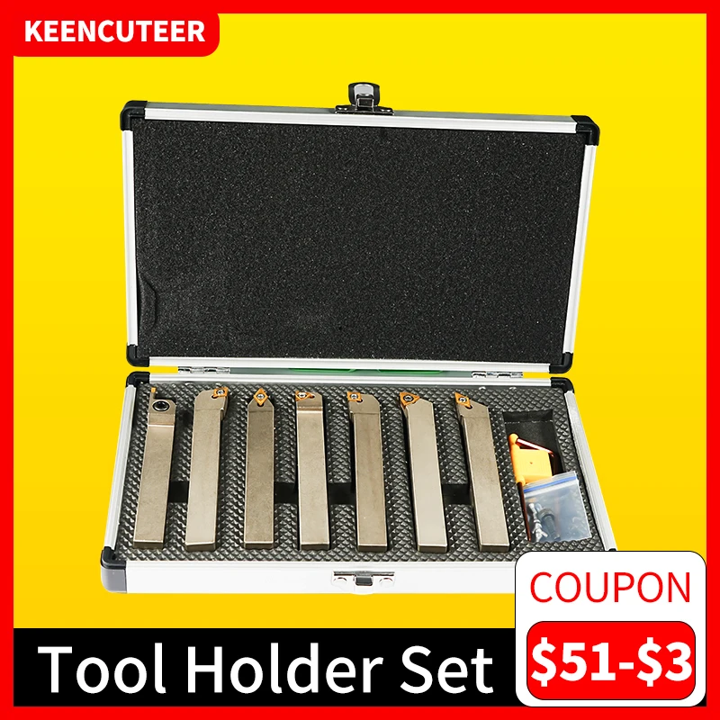 Multi-Model Spring Steel Tool Holder Kit - SDNCN SER SWGCR SSSCR SCLCR SCBCR QA08A, Durable for CNC Lathe Machining