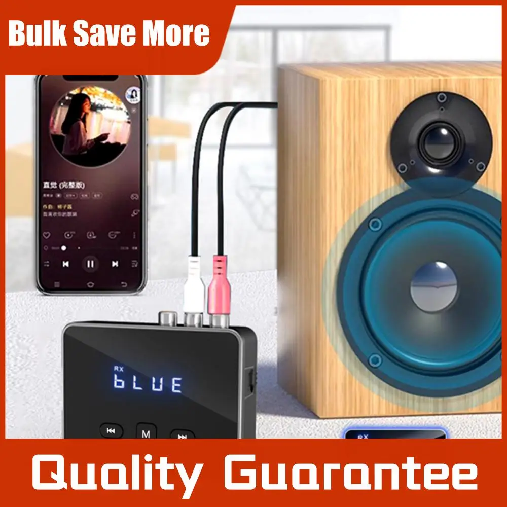 

Беспроводной Bluetooth-адаптер BT 5.4 (передатчик-приемник) с RCA, 3.5 мм AUX и дисплеем для ТВ/автомобиля/ПК/домашней аудиосистемы/колонок