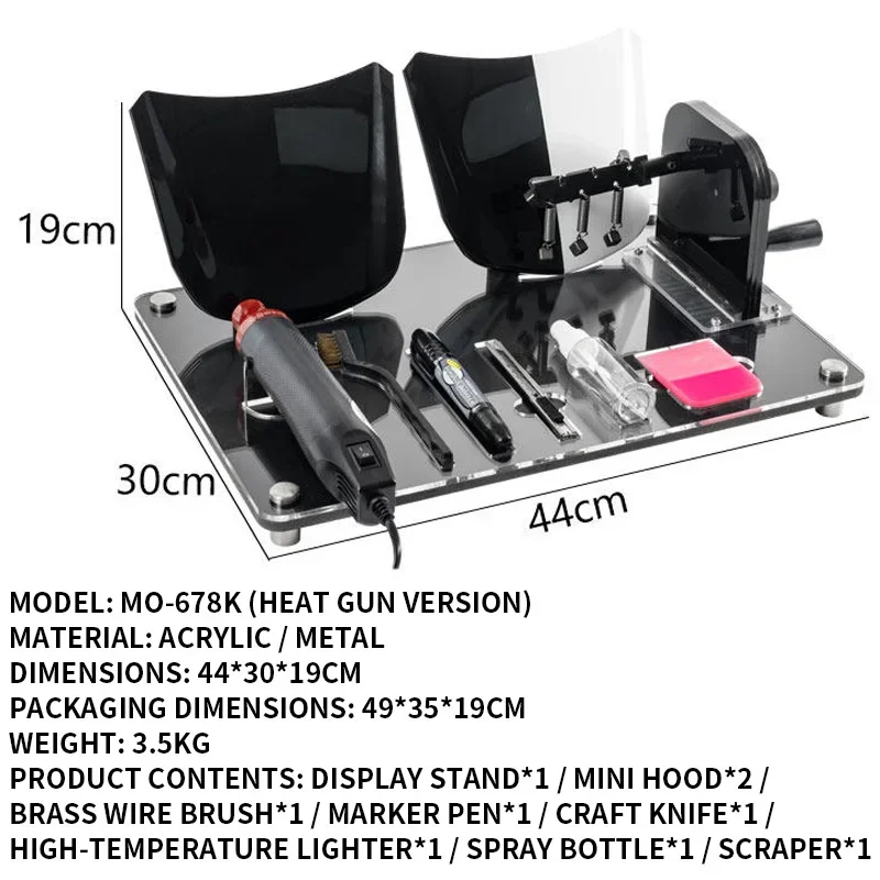 Car Paint Protection Film Tester, Hood Model Display Stand, Scratch, Impact, and Heat Repair Test Demonstration