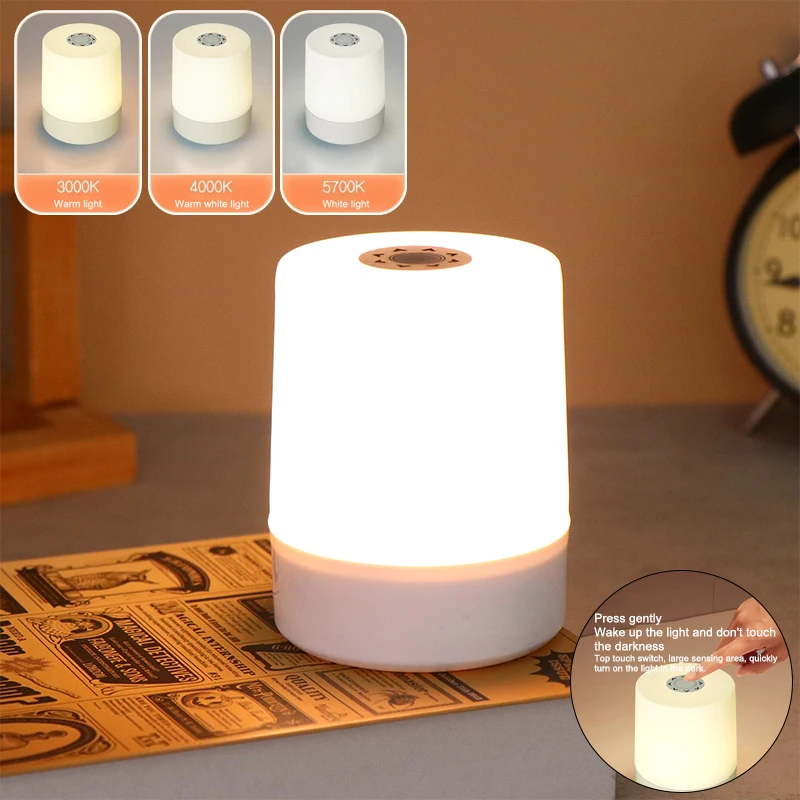 

Night Lamp with 3 Color Options; Dimmable Touch Switch, Ideal for Bedroom and Festival Gifts