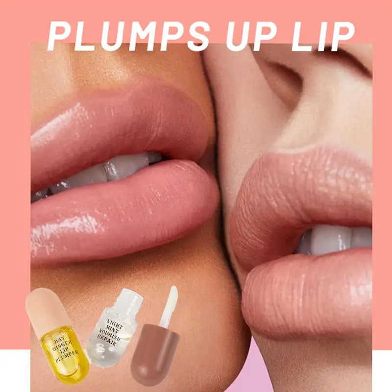 Lip Plumping Oil Lip Plumper With Ginger Mint Extracts And Vitamin E Lip Care Serums For Hydrating Plump Reduce Fine Lines