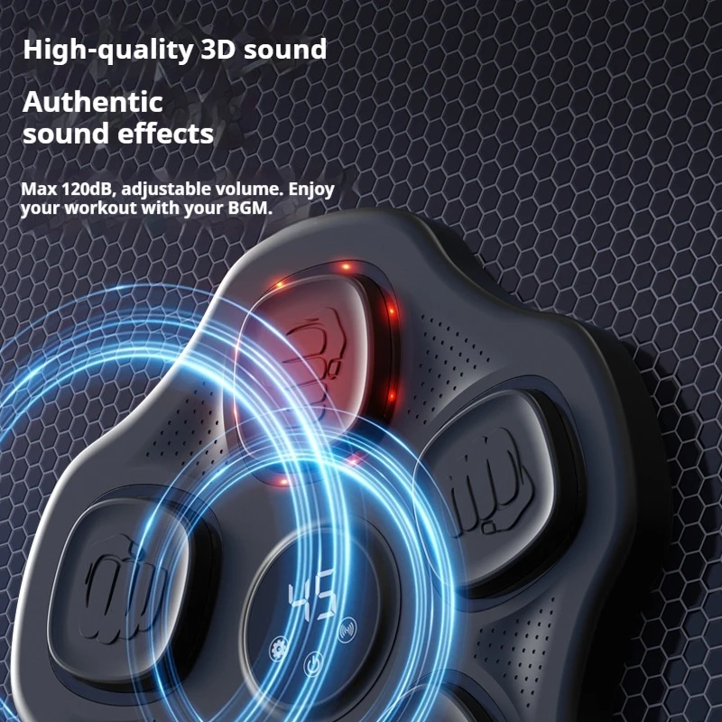 Smart Music Boxing Reaction Target Bluetooth Nail Free Installation Multifunctional Wall Mounted Home Fitness Training view 2
