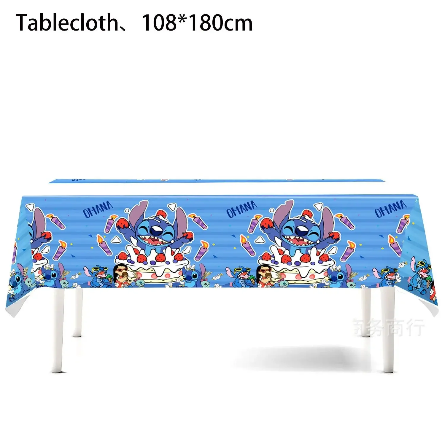 Disney Stitch Party Tablecloth Kids Birthday Party Decoration Blue Pink Angel Table Cover for Baby Shower Supplies Tablecover