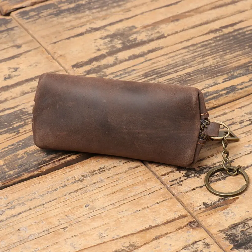 محفظة صغيرة من جلد البقر للعملات المعدنية، محفظة محمولة عتيقة، حافظة بطاقات للسفر