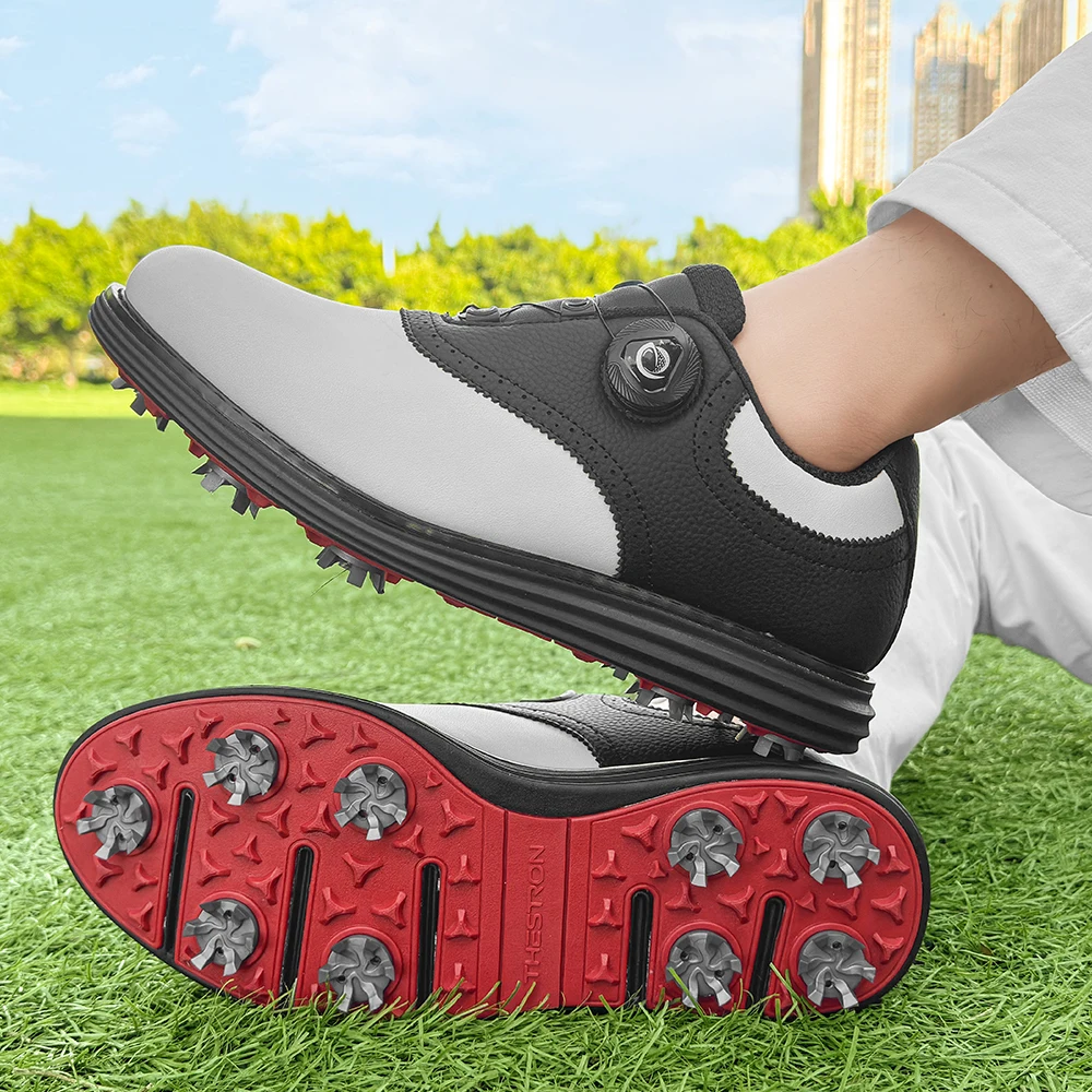 2025 New Golf Shoes Outdoor Fashion Men's Fitness Golf Shoes Lawn Comfortable Non Slip Leisure Golf Walking Shoes