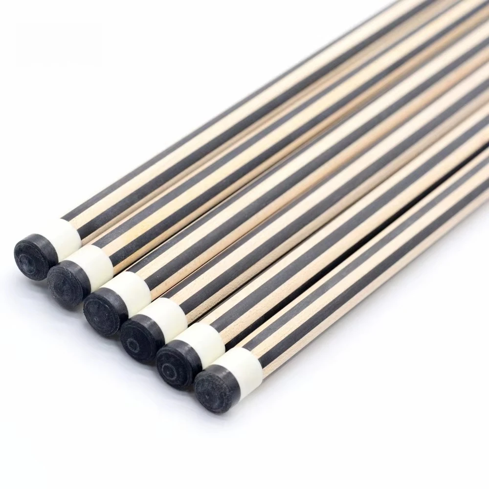 

Straight 12pcs Ebony Curly Wood Laminated Technology Cue Shaft for Carom Cues or Pool Cues