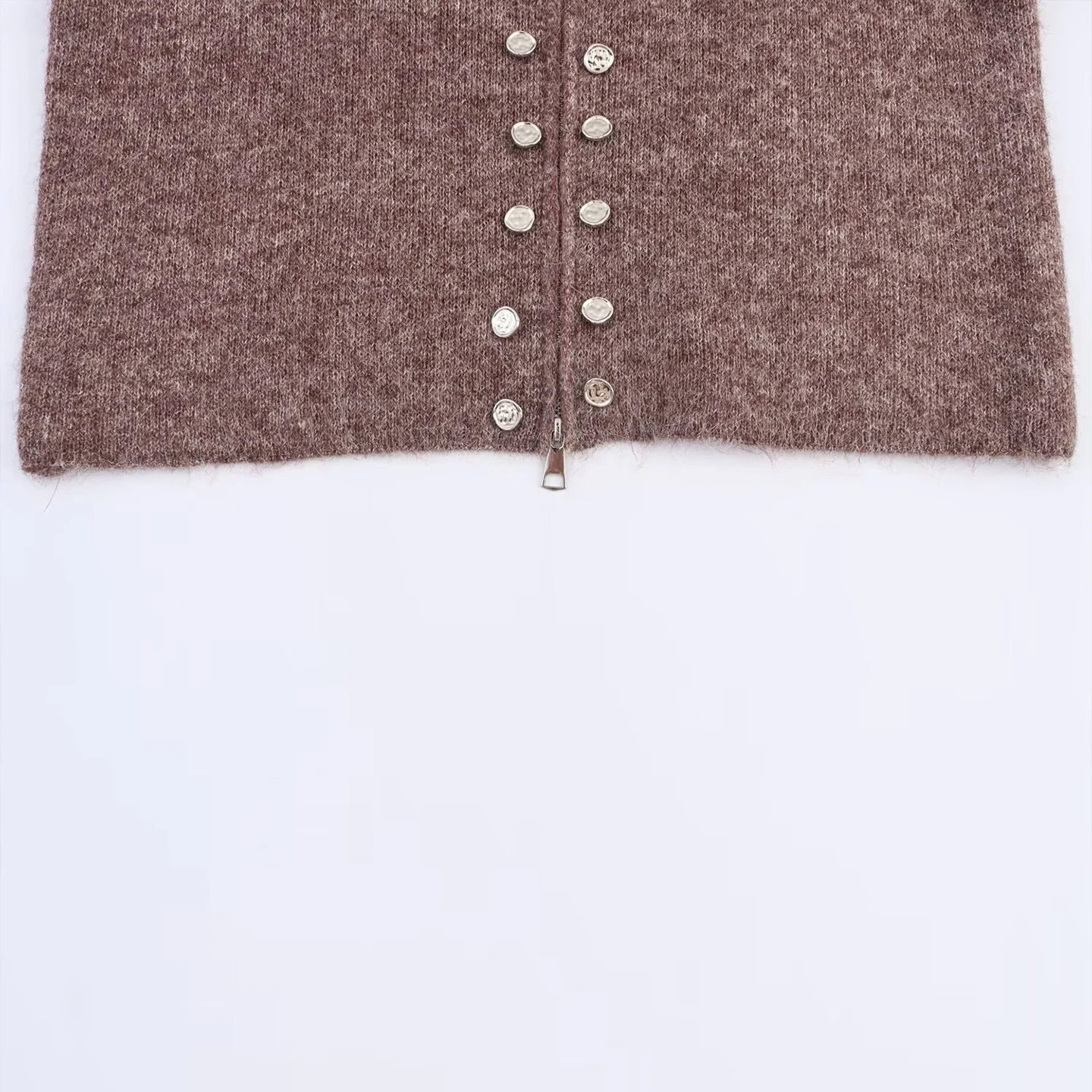 

Z 2025 Autumn New Sle Women's Faion Knitted Cardigan Multiple Buttons Zipper Sweet Sle Versatile Multi-ket Sweater