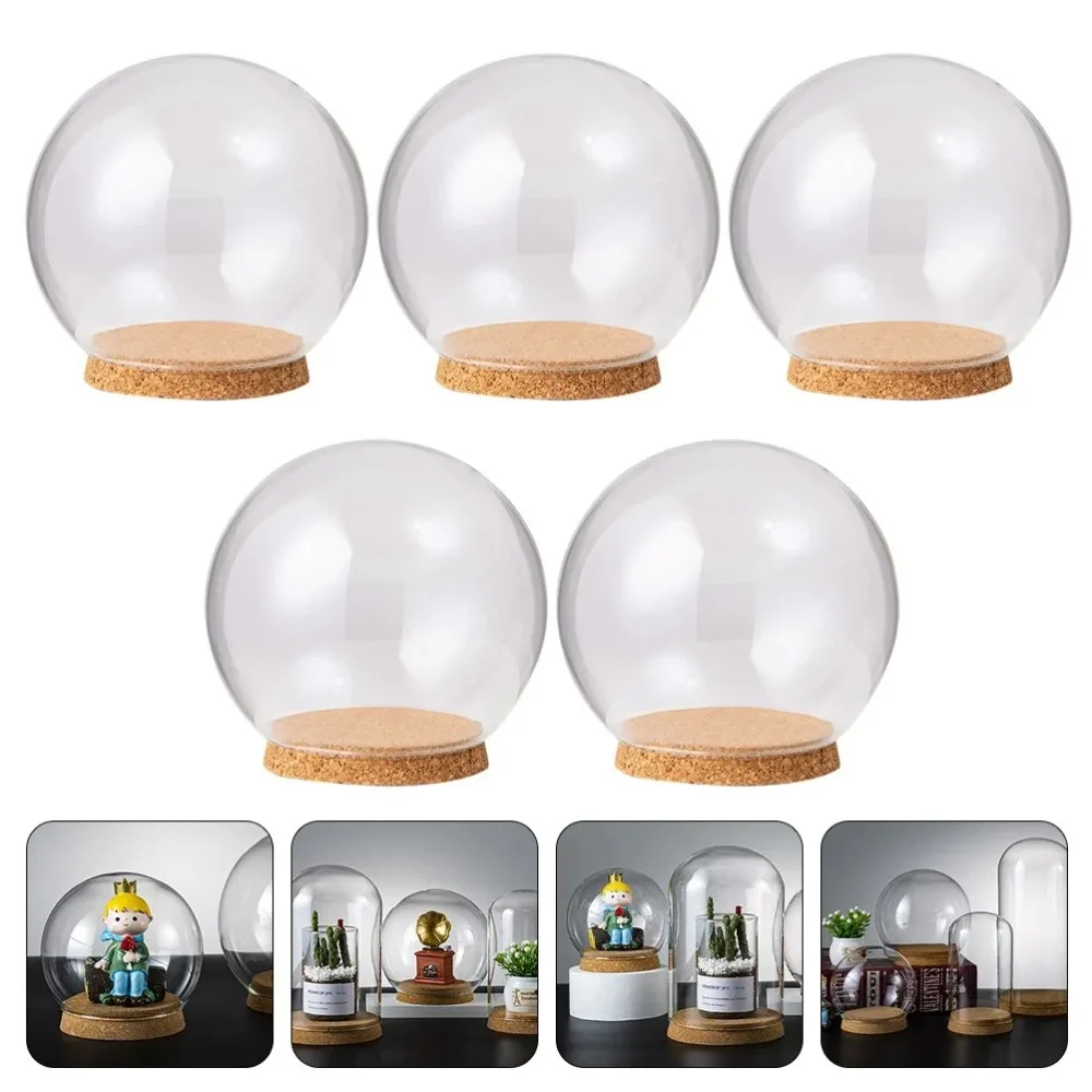New Glass Flower Dustproof Cover Transparent Home Decor Fresh Flowers Glass Cover Clear Cake Jar
