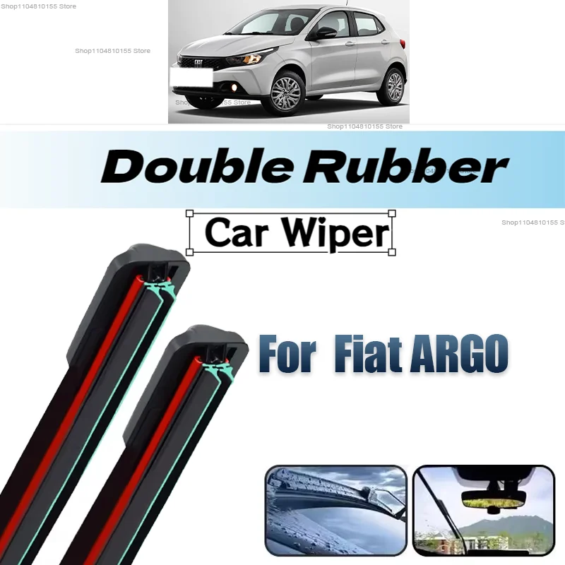 

2PCS Car Wiper for Fiat Argo 2017-2023 Front Windshield Windscreen Wiper Blade Rubber Accessories 2018 2019 2020 2021 2022 2023
