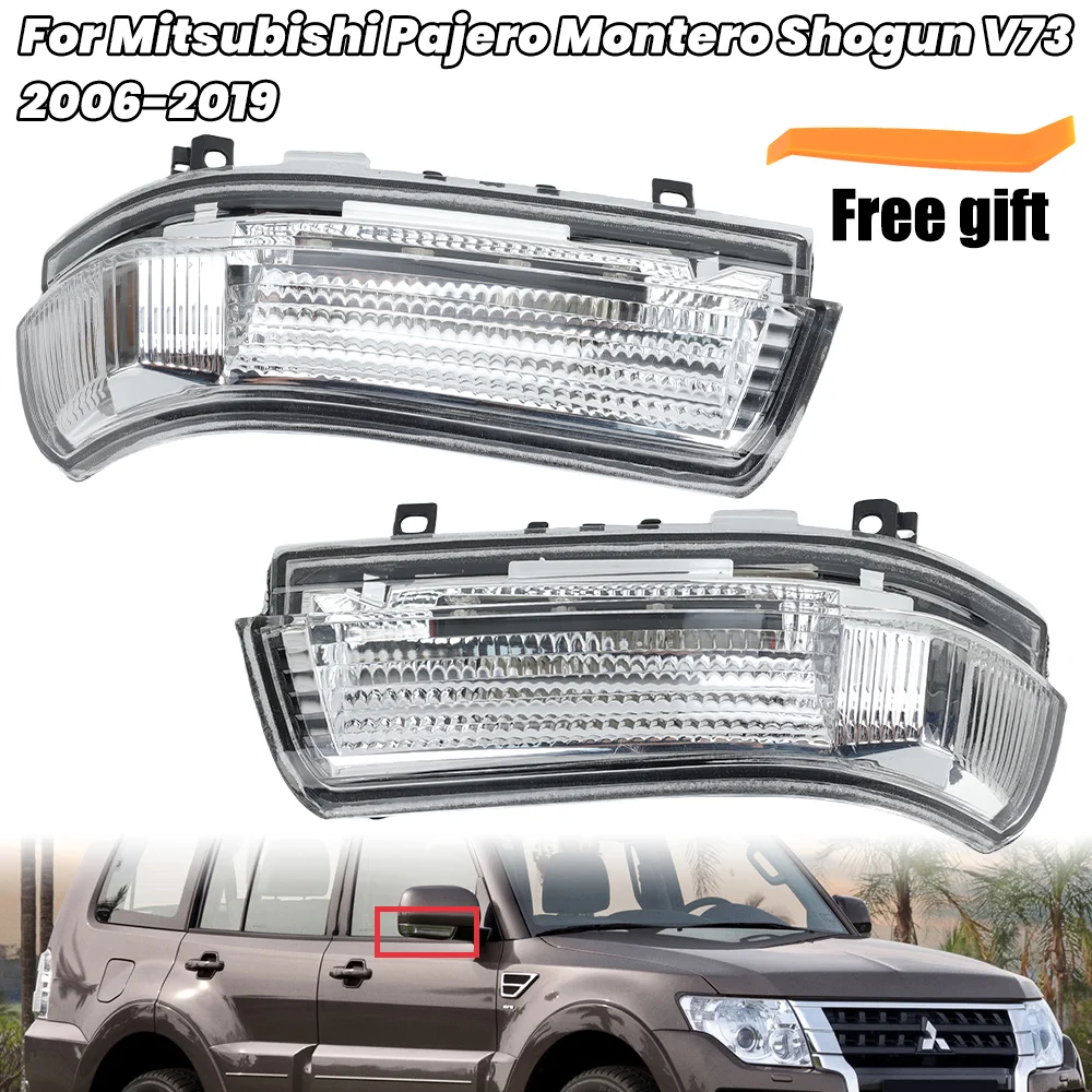 

Зеркало заднего вида, указатель поворота для Mitsubishi Pajero Montero Shogun V73 V77 V93 V97 2006-2019, боковое зеркало, автомобильные аксессуары