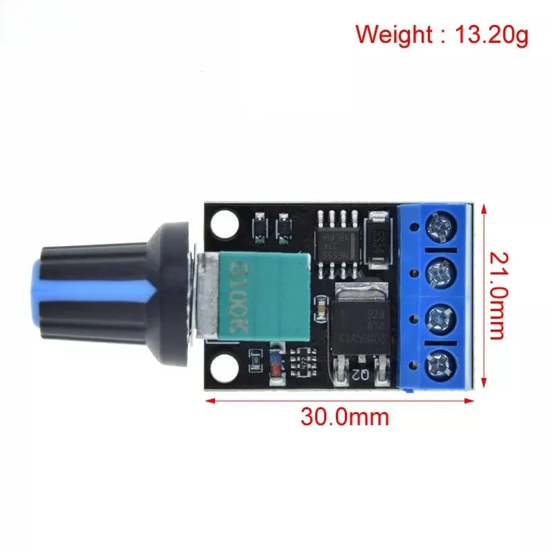 PWM DC motor speed controller, 5V - 16V 12V speed control switch, 10A LED dimming and speed control module