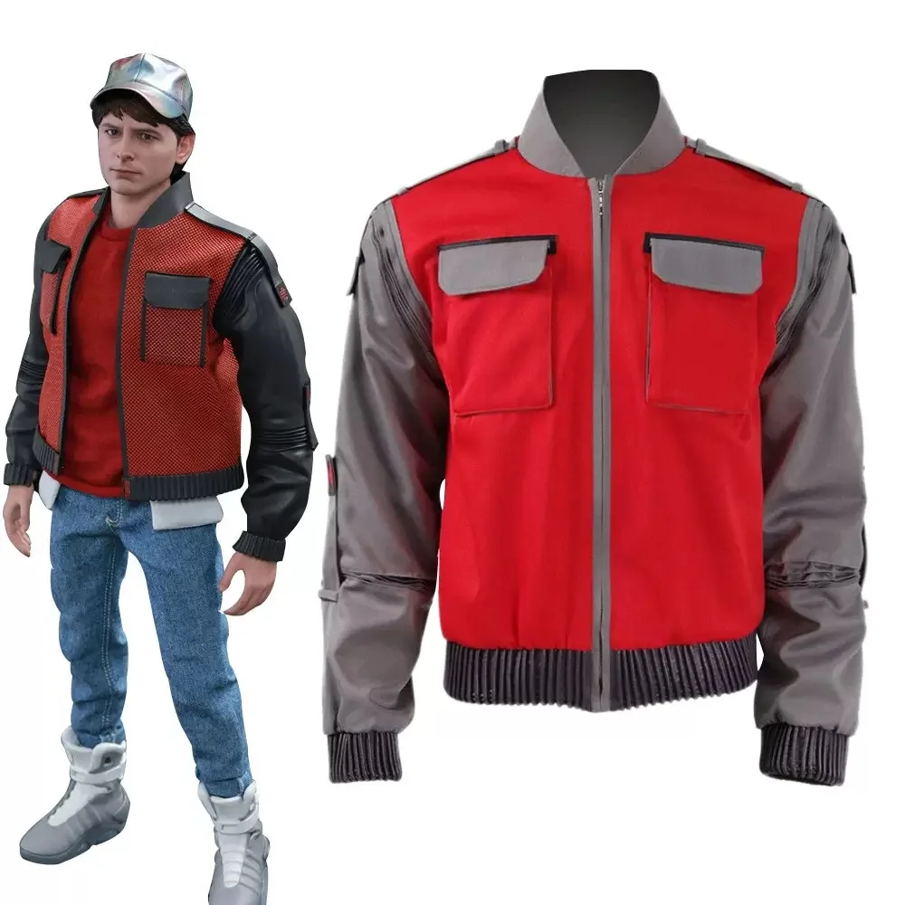 Back to the Future Marty McFly Cosplay Jacket Men Jr Marlene Seamus Version