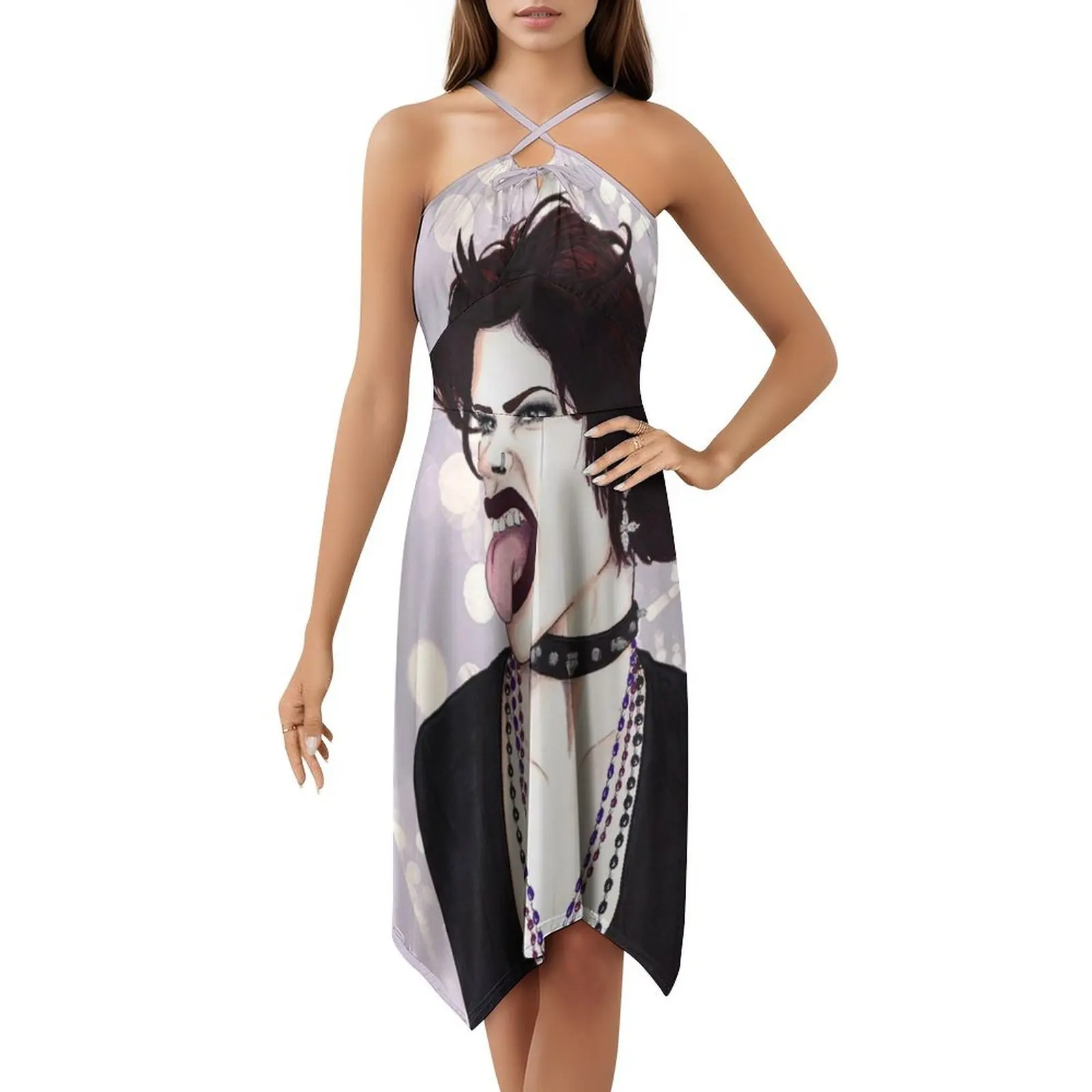 فستان نانسي بوهيمي عتيق بأكمام منتفخة أو خيارات بدون أكمام للنساء فستان نانسي داونز فساتين الحفلات السحرية الغامضة #5