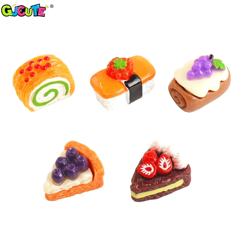 Simulation Cream Fruit Cake Sandwich Cookies Micro Landscape Ornament Mini Dollhouse Decoration Toys DIY Phone Case Accessories