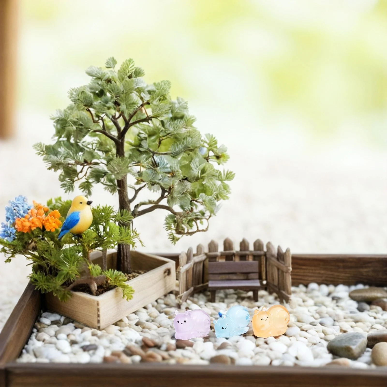 

12Pcs Snail Garden Decoration Mini Resin Luminous Accessories for Micro Landscape Terrariums Home Decor Figure Accessories