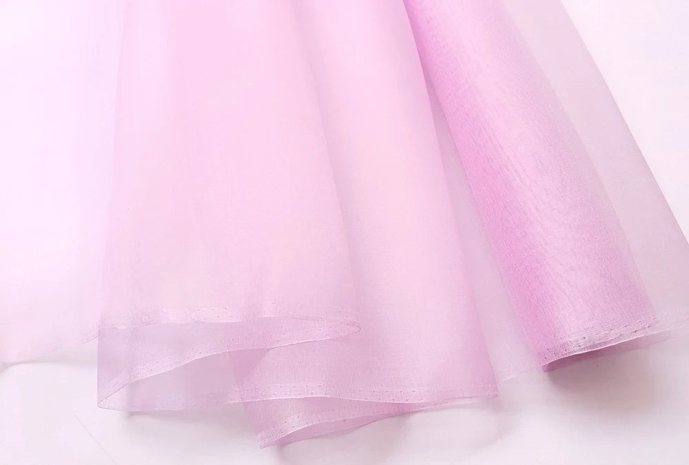 45'' / 55'' breit pro Meter steif geformte Hochzeitsgaze aus schlichter, natürlicher Organza-Stoff aus reiner Seide – Detail 24