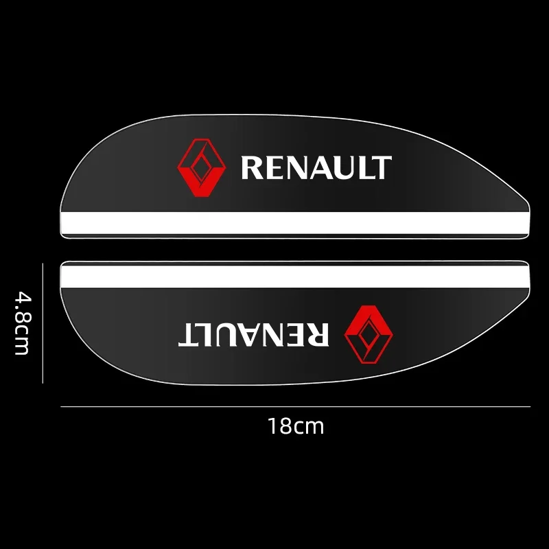 2PCS Transparent Car Rearview Mirror Rain Eyebrow Visor Cover for Renault koleos duster megane 2 logan clio Car Stickers