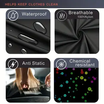 2 ks/3 ks antistatická kadeřnická zástěra, střih vlasů, plášť na kadeřnické šaty, plášť na vlasy, holičství, stříhání, barvení, zástěra, salon, stylingový hadřík 10 nejlepší prodej holičský plášť - №4