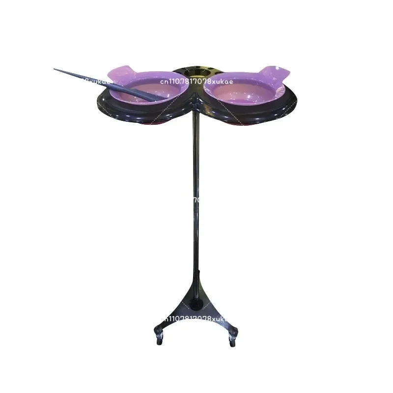 Professional Hair Dye Stand Trolley Salon Tinting Bowl Cart Stylist Tool Rack