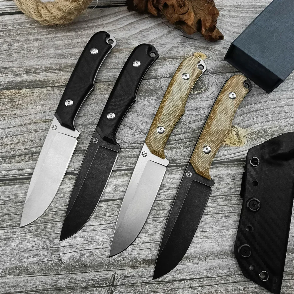 

High Hardness Tactical Fixed Blade Knife EDC Camping Survival Tool Outdoor Hunting Cutting Knife D2 Blade G10 / Flax Handle Gift