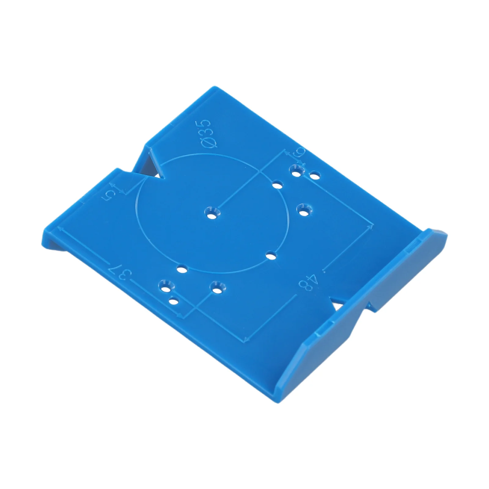 Practical Hinge Drill Guide Template Jig Opening Positioning Ruler 1pc 35/40mm ABS Blue Hand Tools Hinge Boring