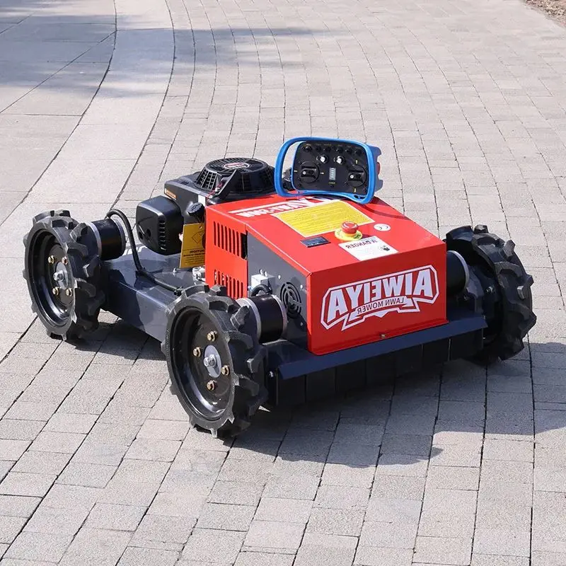 

Customized all terrain four-wheel weeding equipment with remote control for lawn weed cleaning machine