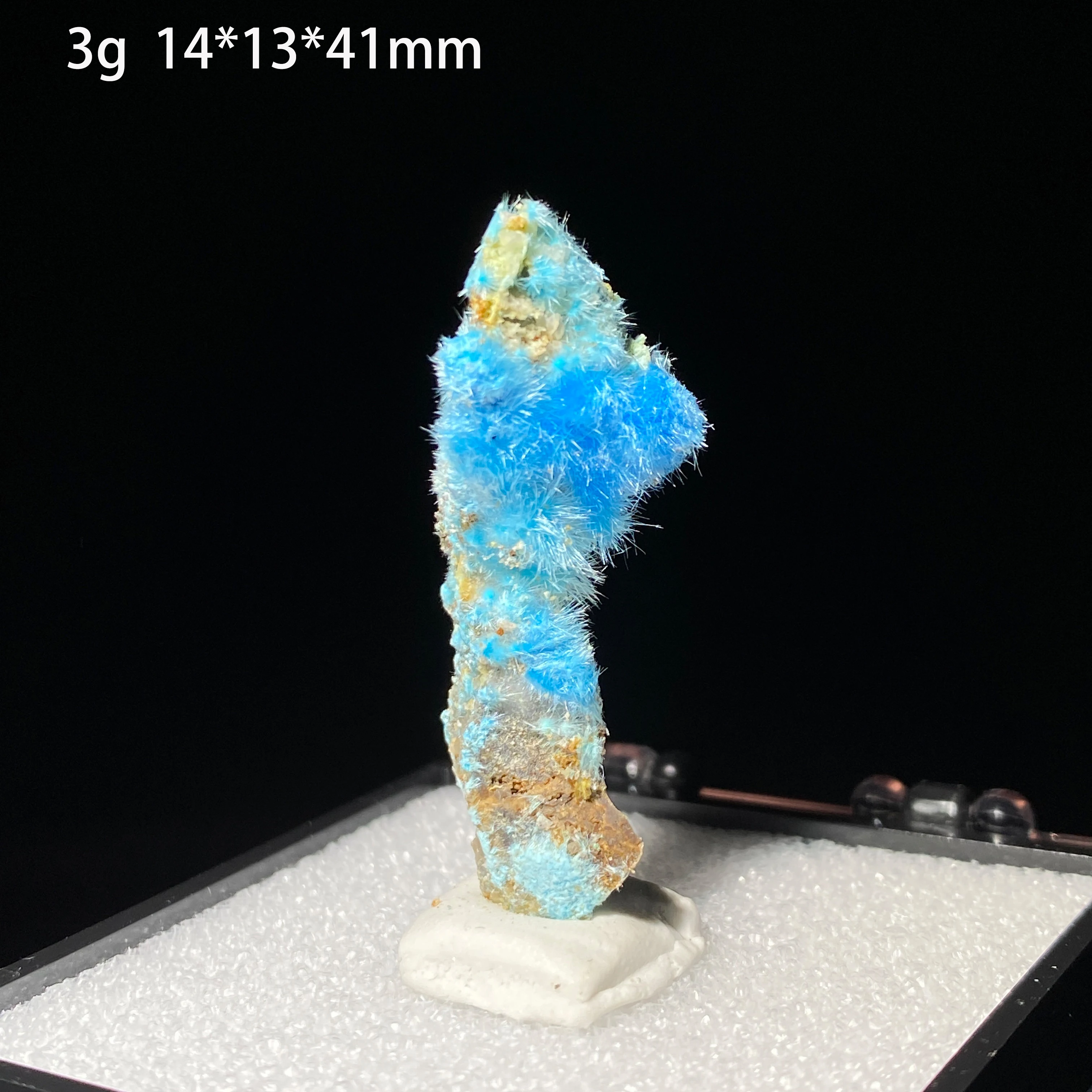 Natural Raw Fluffy Cyanotrichite Mineral Specimen Quartz Healing Stone Home Decor Rock China GuiZhou