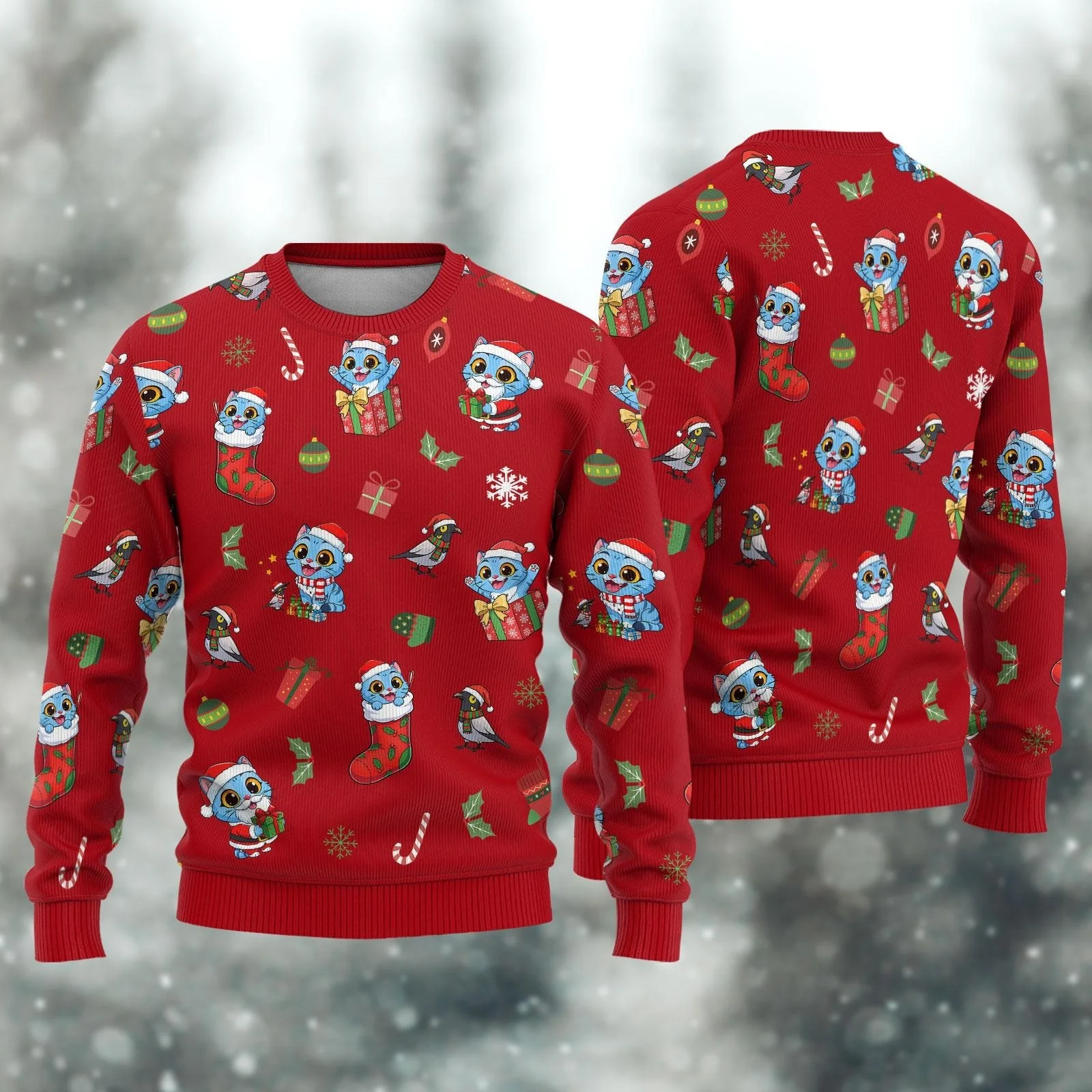 الخريف/الشتاء سلسلة ديزني عيد الميلاد غرزة الكرتون 3D المطبوعة الكبار والأطفال جولة الرقبة هوديي أزياء الوالدين ملابس الطفل #5