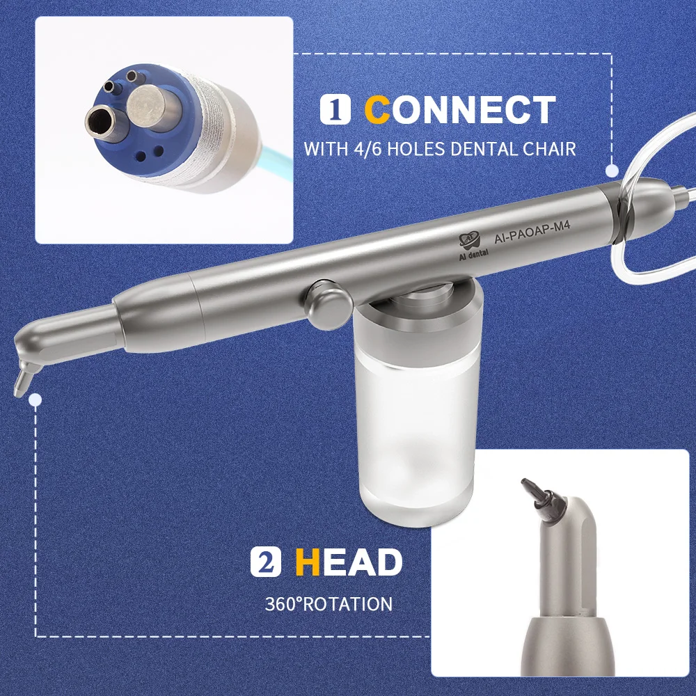 AI-PAOAP-M4 4 Hole de ntistry Supply 360 degree rotation Portable Air Sandblasting g un Prophy Jet Extraoral Therapy Equipment