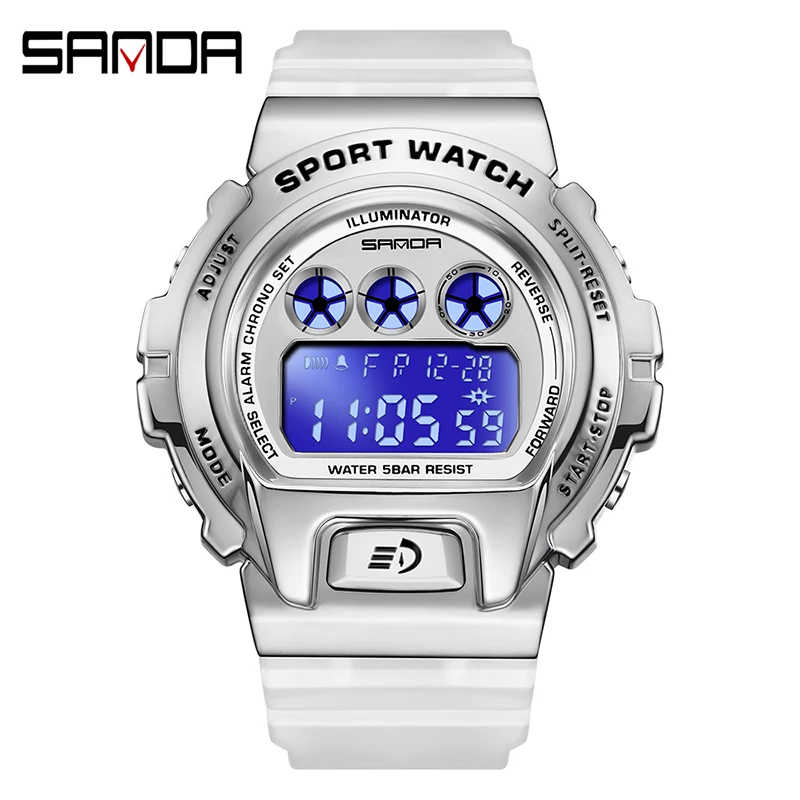 SANDA Top Brand G Style Men Watches Sport Military Fashion Male Digital Watch LED Electronic Watch Waterproof Alarm Wristwatch