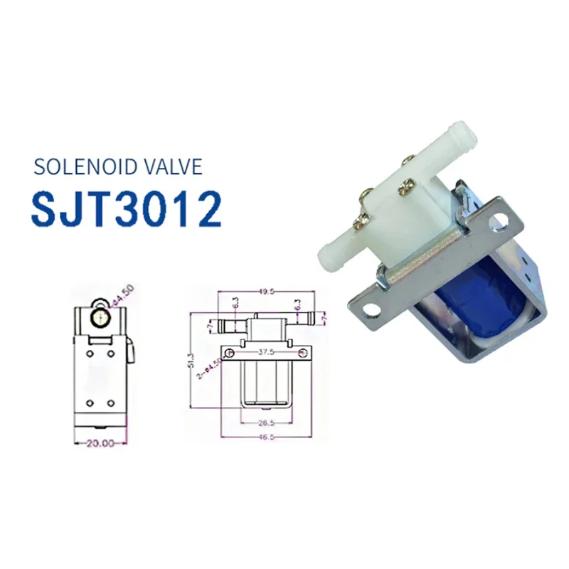 DC 12V/24V 2-Way 2-Position Normally Closed Mini  Electric Solenoid Valve for Water/Air Flow Control On/Off Valve